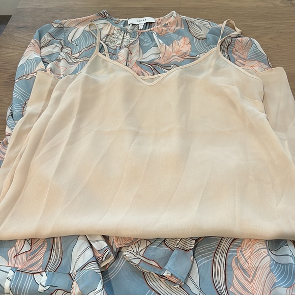 Reiss Blue and Cream Leaf Print Dress Worn Once – Excellent Condition - Picture 9 of 13